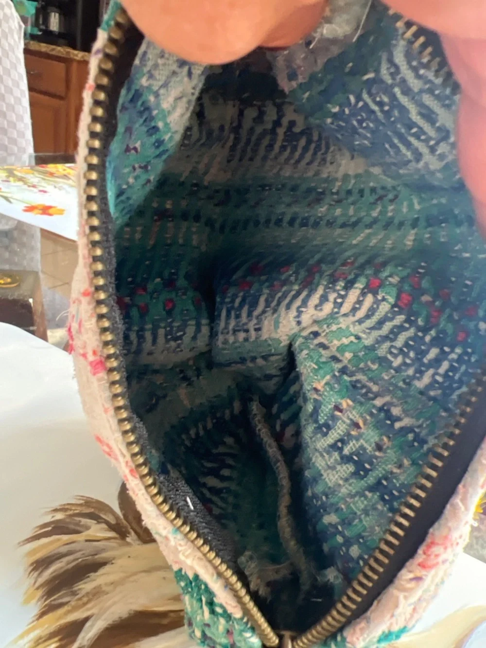 Kantha cosmetic bag